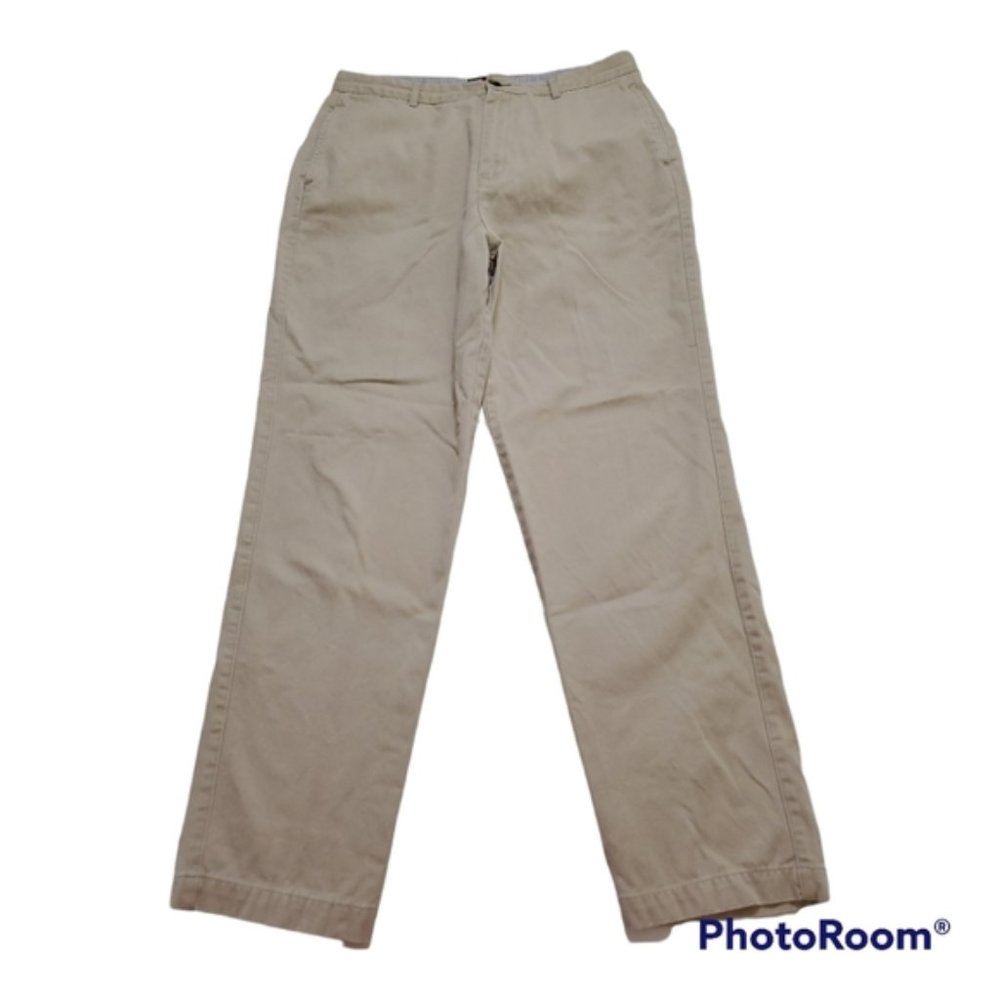 Tommy Hilfiger tan flat front slash pocket chino pants